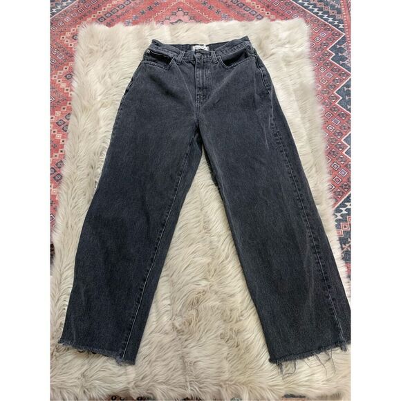 Madewell Baggy Straight Jean Raybard Wash Raw Hem Size 26 - Picture 1 of 8